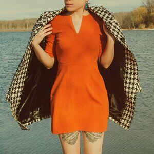 Orange Wes Anderson Vibes Dress